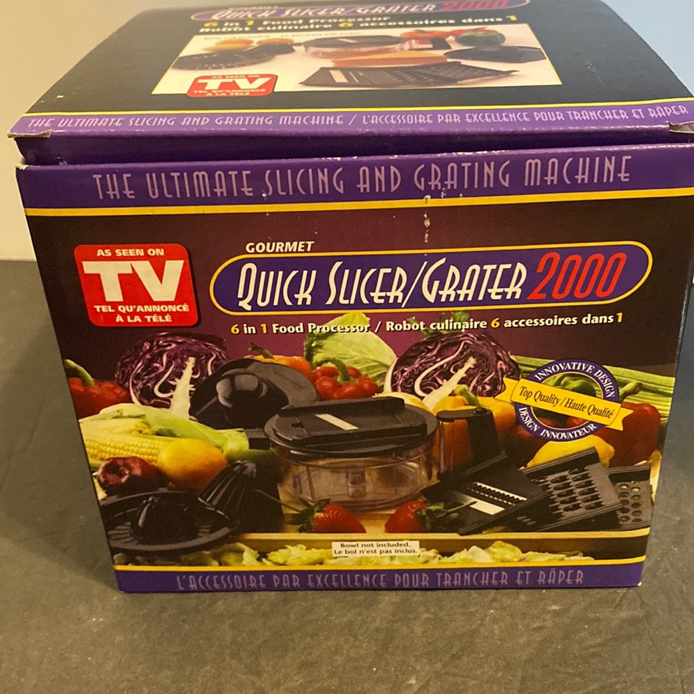 As Seen On TV Quick Slicer/Grater 2000 6 in1 food processor (bowl not included)